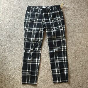 Black & white straight leg pants
